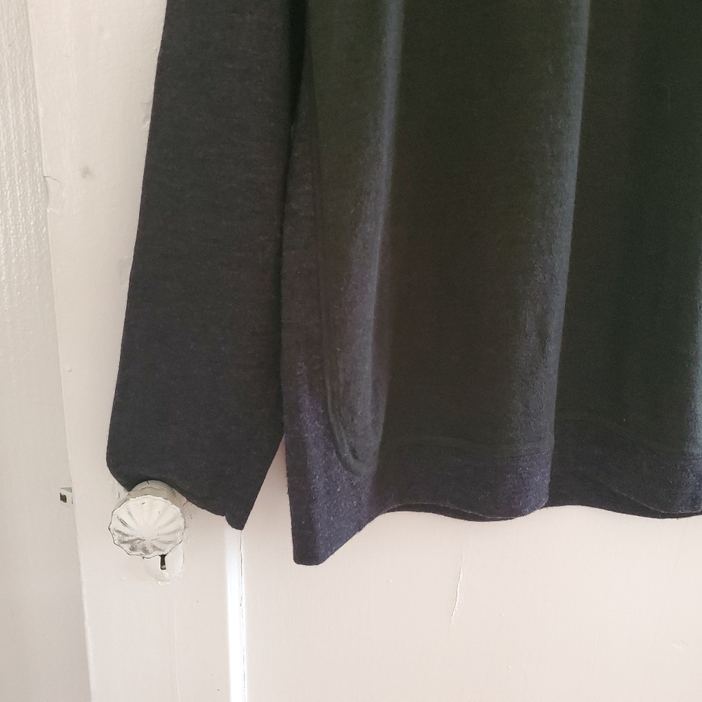 Marino Wool Sweater, Two Tone, Lightweight Knit - Picture 6 of 6